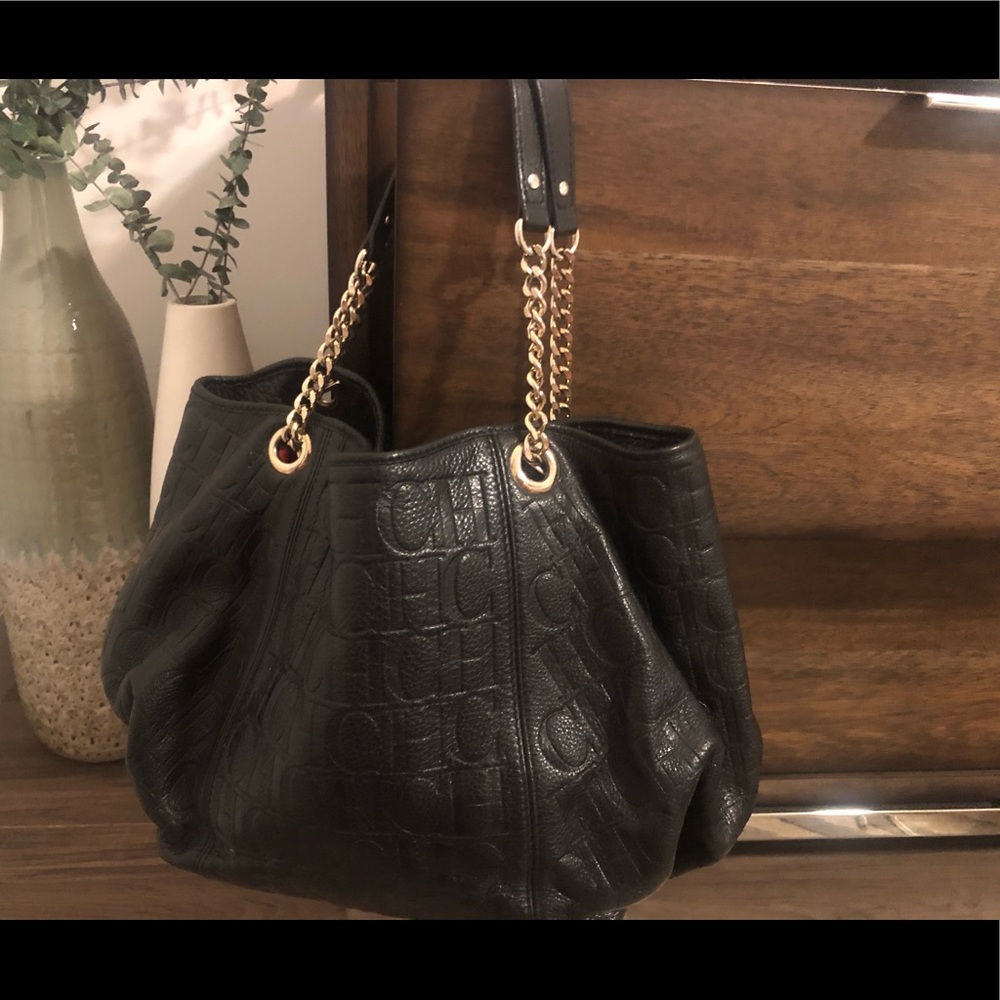 Carolina Herrera black tote bag